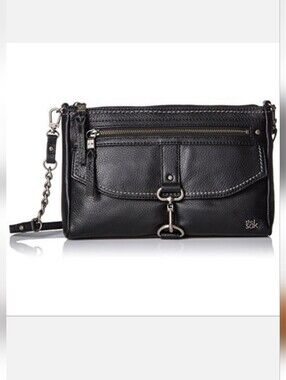 The Sak Ventura Crossbody Black Pebble Leather Silver Hardware